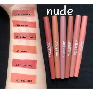 Buy Miss rose 2 In 1 Lip Liner + Lipstick Pack Of 6 Nude in Pakistan