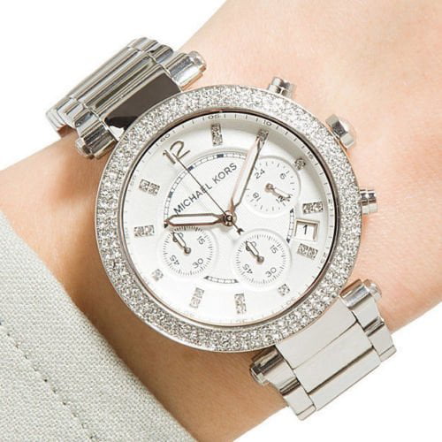 Michael Kors Womens Quartz Stainless Steel Silver Dial 39mm Watch - Mk5353