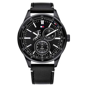 Buy Tommy Hilfiger Quartz Leather Strap Black Dial 44mm Watch for Men - 1791638 in Pakistan