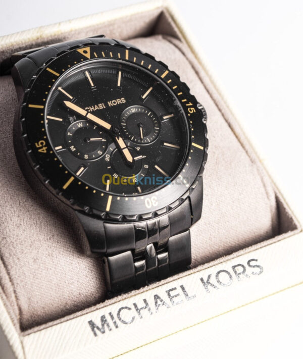 Michael Kors Mens Chronograph Quartz Stainless Steel Black Dial 44mm Watch - Mk7157