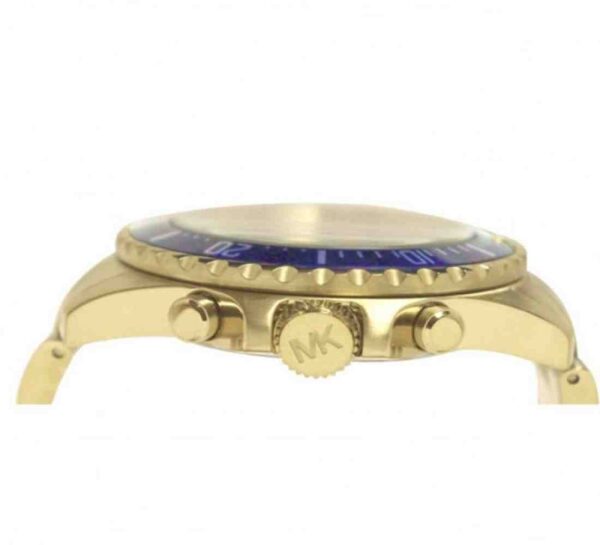 Michael Kors Mens Gold Stainless Steel Blue Dial 45mm Watch - Mk8267