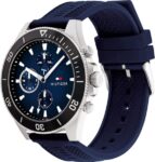 Tommy Hilfiger Men's Larson Blue Silicone Strap Blue Dial Chronograph Quartz Watch 1791920