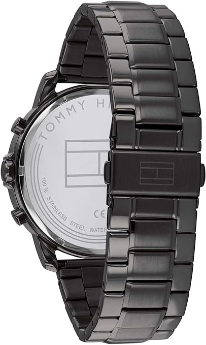 Tommy Hilfiger Black Steel Men's Multi-function Watch - 1791795