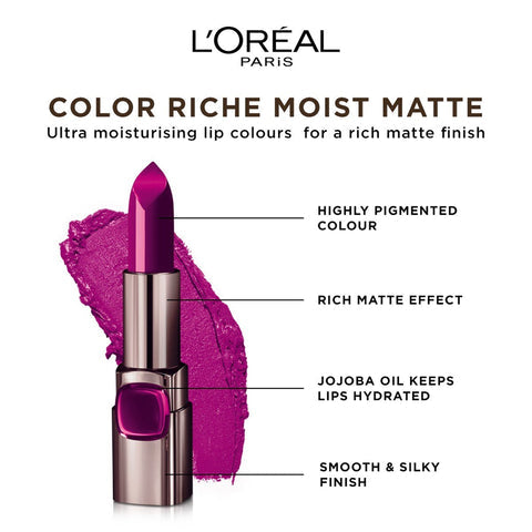 L'Oreal Paris Color Riche Moist Matte Lipstick - 236 Vin De Fantasme