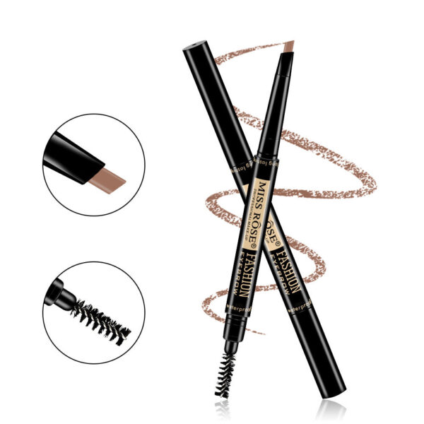 Miss Rose 2 in 1 Double Head Long Lasting Waterproof Eye Brow Pencil & Brush