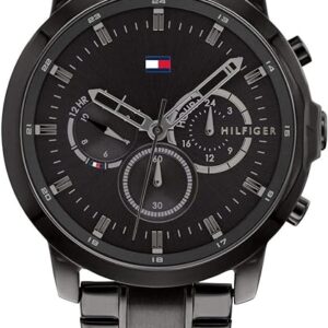 Tommy Hilfiger Black Steel Men's Multi-function Watch - 1791795