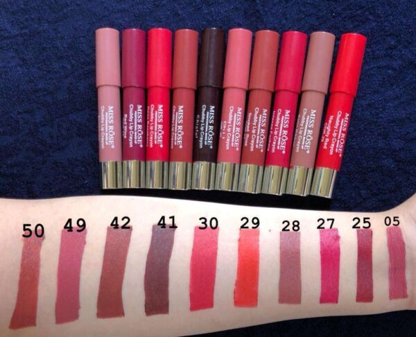 Miss Rose Crayon Lipsticks Set 10 Pcs