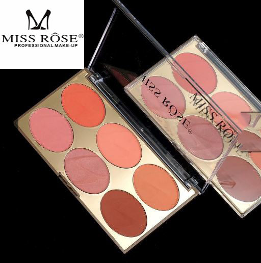 Miss Rose 6 Color Blush Palatte Makeup Blusher Kit