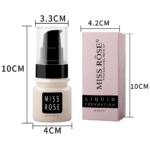 Miss Rose Concealer Liquid Foundation Matte Oil Control Isolation Foundation Cream Moisturizing Sweat Proof And Lasting 45 - Ml