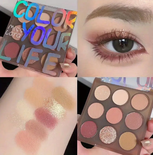 Miss Lara 9 Colors Smoky Eyeshadow Palette