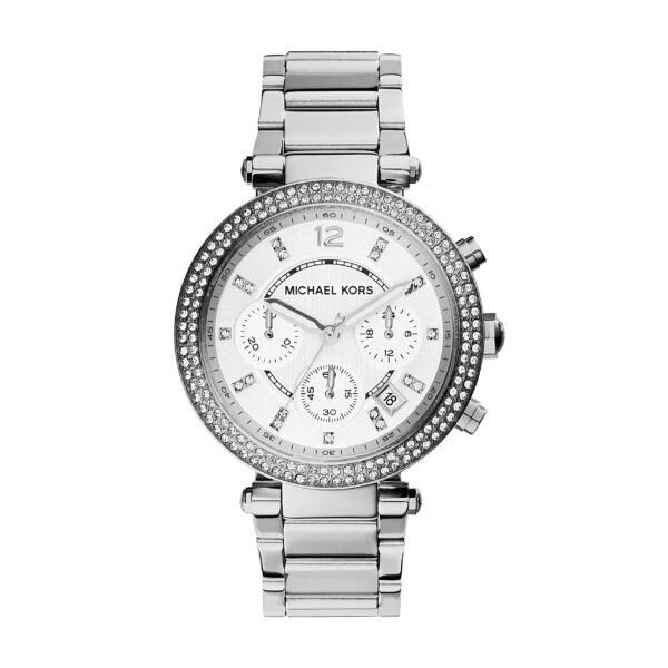 Michael Kors Womens Quartz Stainless Steel Silver Dial 39mm Watch - Mk5353