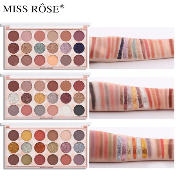 Miss Rose Useful Delicate Highly Pigmented Beauty Sequins Eyeshadow Palette For Party Glitter