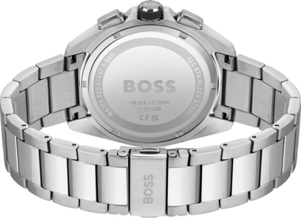 Hugo Boss Volane Silver Steel Black Dial Men's Chrono Watch - 1513949