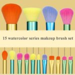 15 Pcs Colourful Make Up Brush Gift Set