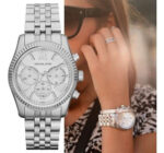 Michael Kors Womens Quartz Stainless Steel Silver Dial 38mm Watch - Mk5555