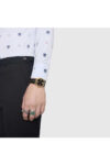 Gucci G-Timeless Black Leather Black Dial Quartz Watch for Unisex- GUCCI YA1264055