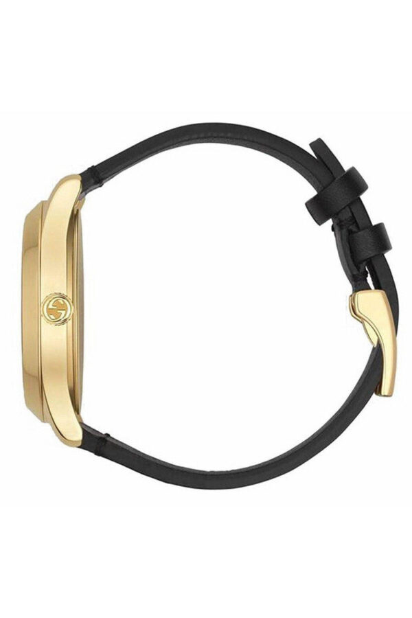 Gucci G-Timeless Black Leather Black Dial Quartz Watch for Unisex- GUCCI YA1264055