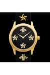 Gucci G-Timeless Black Leather Black Dial Quartz Watch for Unisex- GUCCI YA1264055