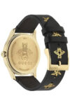 Gucci G-Timeless Black Leather Black Dial Quartz Watch for Unisex- GUCCI YA1264055