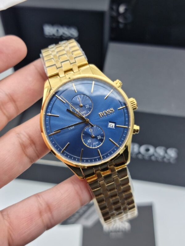 Hugo Boss Mens Chronograph Stainless Steel Blue Dial 42mm Watch - 1513841