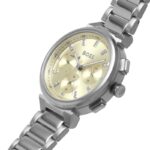 Hugo Boss Women's Chronograph Silver Stainless Steel Gold Dial Watch - 1502676