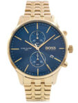 Hugo Boss Mens Chronograph Stainless Steel Blue Dial 42mm Watch - 1513841