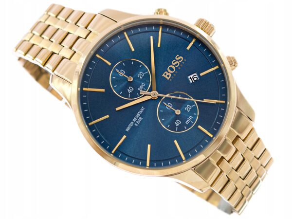 Hugo Boss Mens Chronograph Stainless Steel Blue Dial 42mm Watch - 1513841