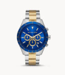 Michael Kors Mens Quartz Stainless Steel Blue Dial 45mm Watch - Mk8825