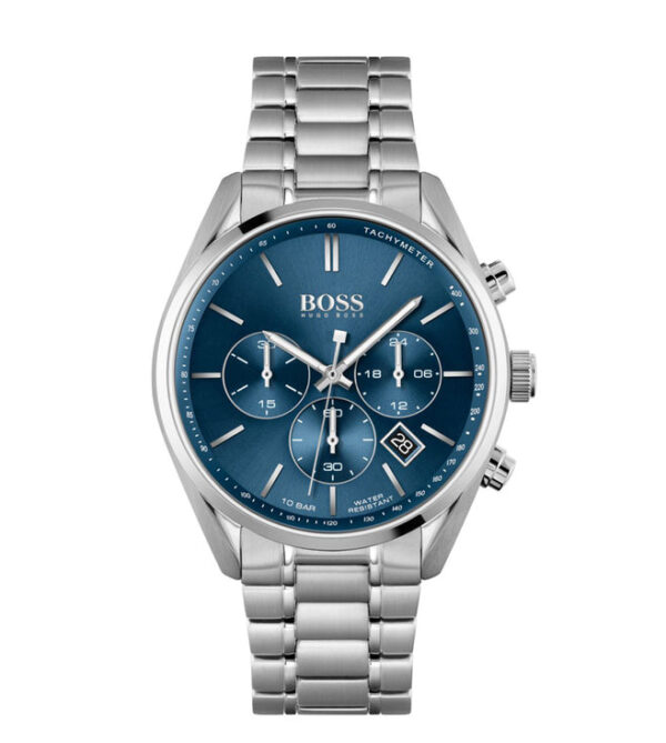 Hugo Boss Mens Quartz Skymaster Chrono Stainless Steel Blue Dial 44mm Watch - 1513784