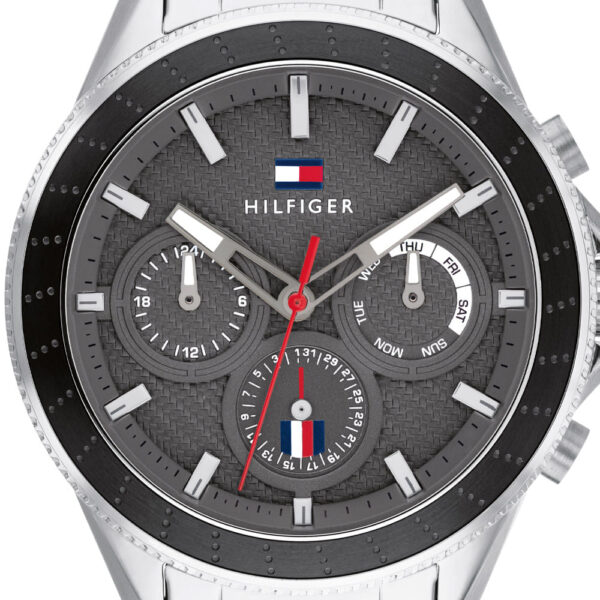 Tommy Hilfiger Mens Quartz Silver Stainless Steel Grey Dial 45mm Watch - 1791857