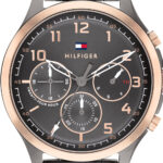 Tommy Hilfiger Mens Quartz Stainless Steel Grey Dial 45mm Watch - 1791871