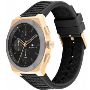 Buy Tommy Hilfiger Men's Quartz Black Silicone Strap Grey Dial 44mm Watch 1791931 in Pakistan