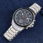 Tommy Hilfiger Mens Quartz Silver Stainless Steel Grey Dial 45mm Watch - 1791857