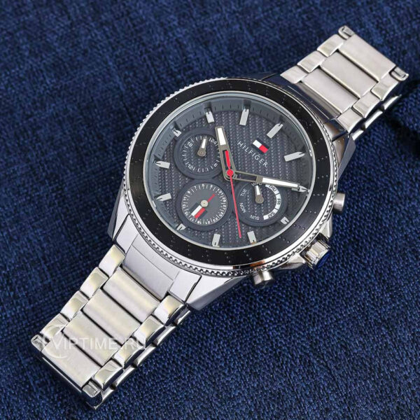 Tommy Hilfiger Mens Quartz Silver Stainless Steel Grey Dial 45mm Watch - 1791857