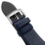 Emporio Armani Men's Chronograph Leather Strap Blue Dial 46mm Watch - AR11451