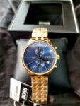 Hugo Boss Mens Chronograph Stainless Steel Blue Dial 42mm Watch - 1513841