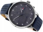 Tommy Hilfiger Quartz Leather Strap Grey Dial 44mm Watch for Men - 1791578