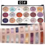 Miss Rose 18 Colors Sequins Glitter Powder High Gloss Pearly Eye Shadow Palette