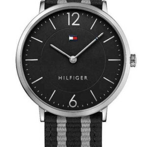 Tommy Hilfiger Quartz Nylon Strap Black Dial 40mm Watch for Men - 1791329