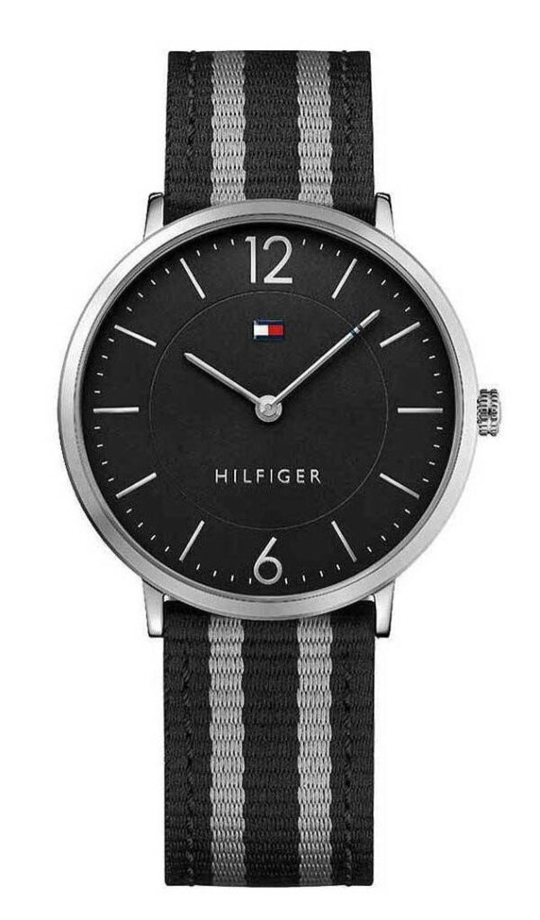 Tommy Hilfiger Quartz Nylon Strap Black Dial 40mm Watch for Men - 1791329