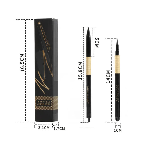 Miss Rose Eyeliner Pencil Classic Pure Black Liquid Pen Waterproof Matte Eye Pencil