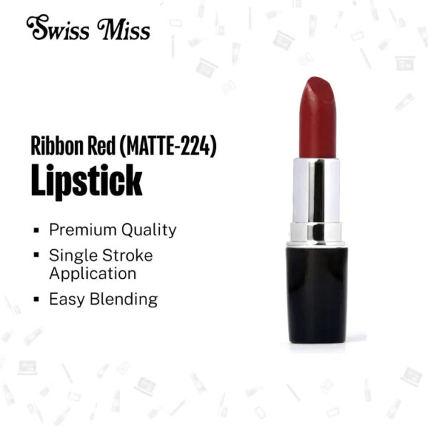 Swiss Miss Lipstick Ribbon Red Matte - 224