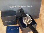 Tommy Hilfiger Quartz Leather Strap Black Dial 46mm Watch for Men - 1791050