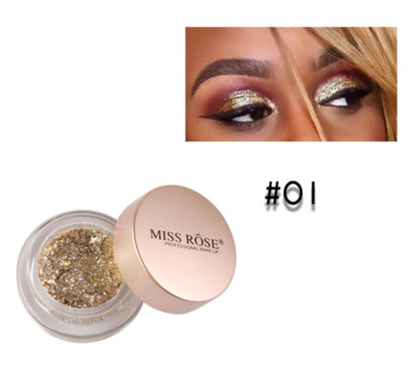 Miss Rose Glitter Metallic Shimmer Pearl Colorful Glitter Highlighter Cream