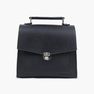 Push Lock Messenger Bag - Black