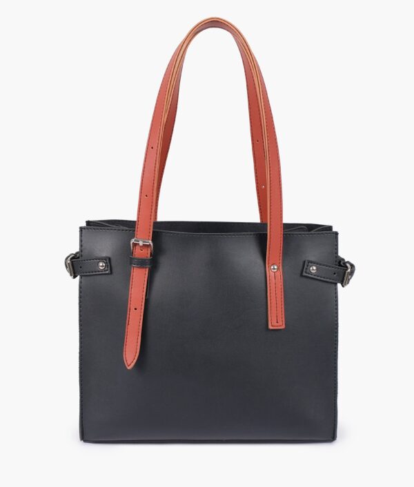 Satchel Tote Bag - Black