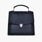 Push Lock Messenger Bag - Black Suede