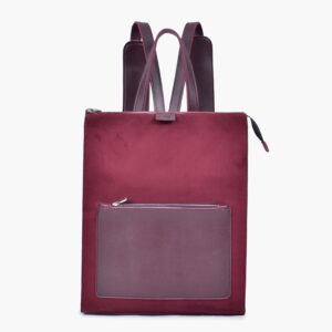 Suede Adventure Backpack - Burgundy