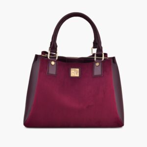 Suede Mini Bag - Burgundy