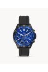 Garrett Black Silicone Strap Blue Dial Chronograph Quartz Watch For Gents